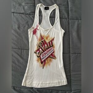 Just Cavalli White Tank Top